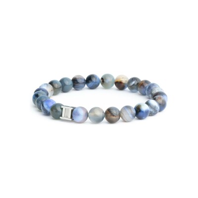 Bracelet Gemini Classics en acier et agate