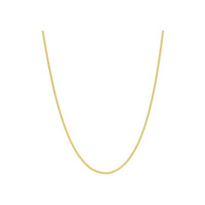 Chaîne maille gourmette diamantée en or jaune