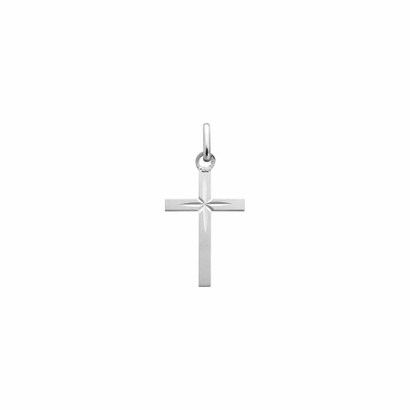 Médaille Augis Croix en or blanc, 20x13mm