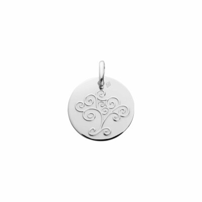 Médaille Augis Arbre de vie en or blanc, 16mm