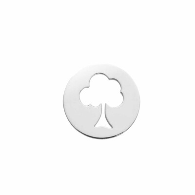 Médaille Augis Jeton arbre ajouré en or blanc, 14mm