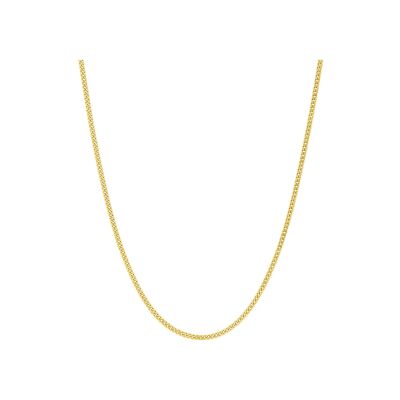 Chaîne maille gourmette diamantée en or jaune
