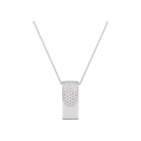 Collier Guy Laroche en argent et oxydes de zirconium