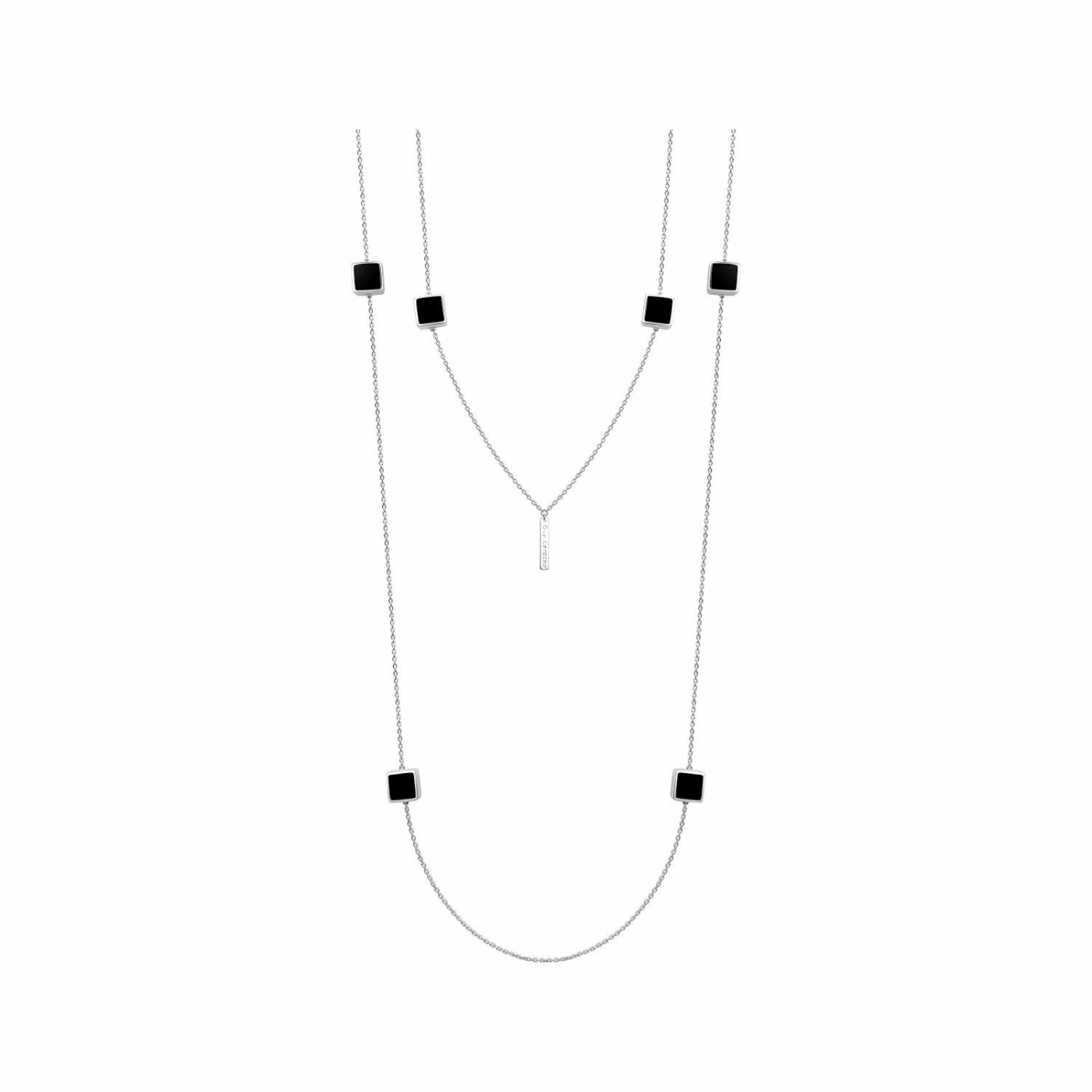 Collier Guy Laroche en argent et laque