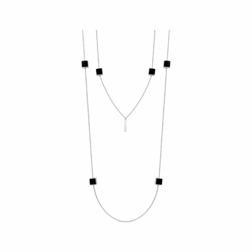 Collier Guy Laroche en argent et laque