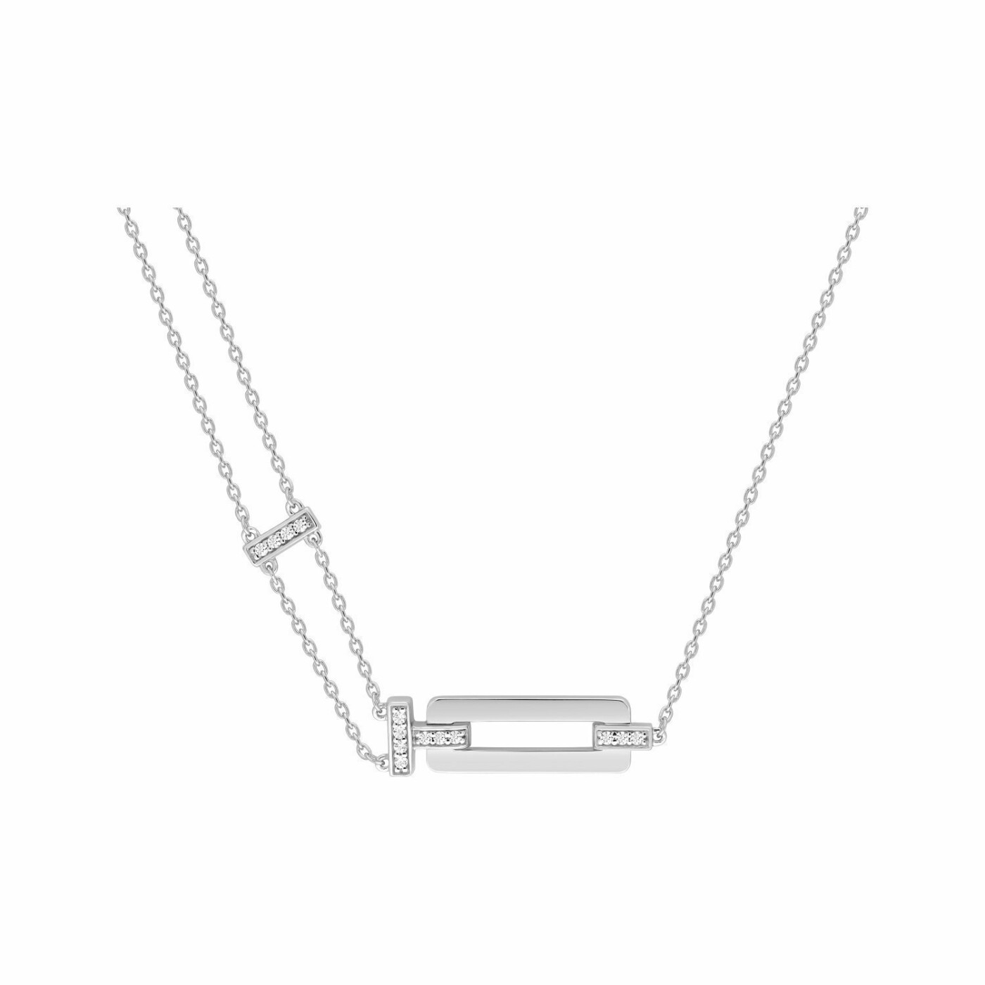 Collier Guy Laroche en argent 5g et oxydes de zirconiums