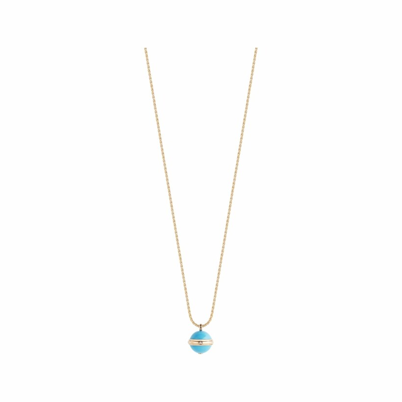 Piaget Turning Possession pendant, rose gold, turquoise, diamonds