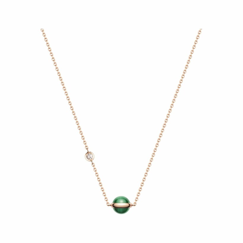 Piaget Possession pendant, rose gold, malachite, diamond
