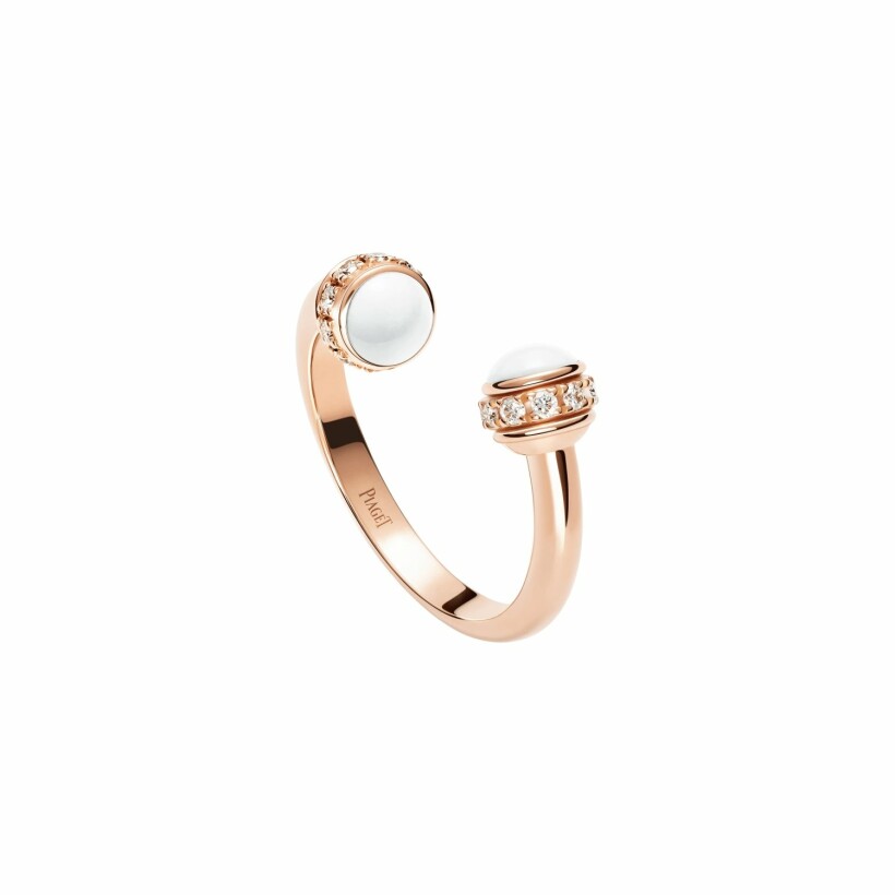 Piaget Possession ring, rose gold, chalcedony, diamonds
