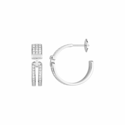 Boucles d'oreilles Guy Laroche en argent et oxyde de zirconium