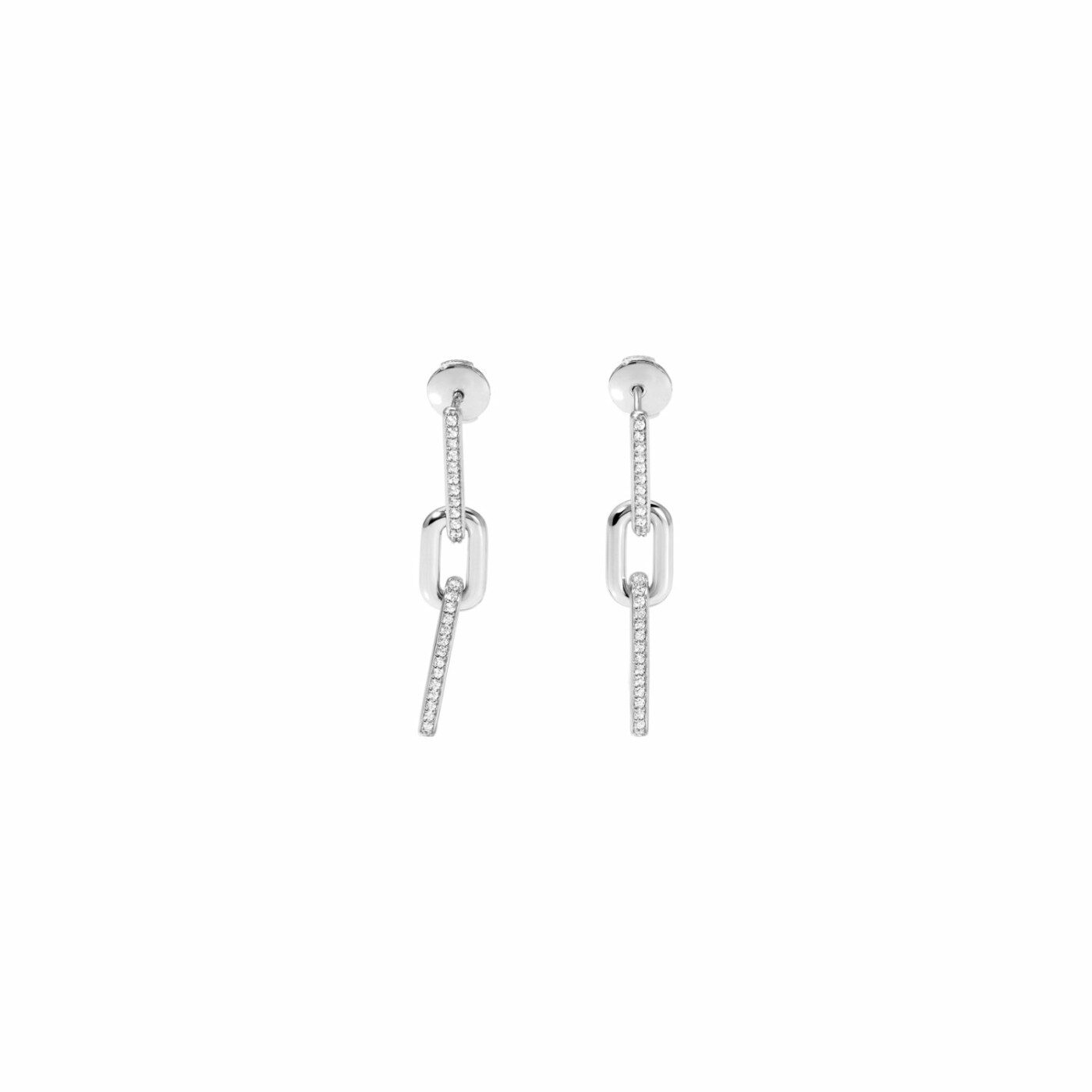 Boucles d'oreilles Guy Laroche en argent et oxydes de zirconium