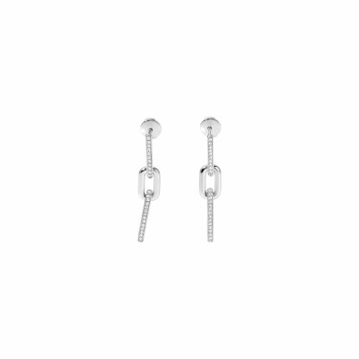 Boucles d'oreilles Guy Laroche en argent et oxydes de zirconium