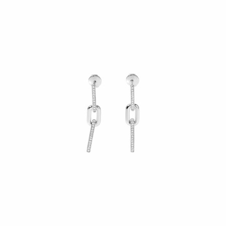 Boucles d'oreilles Guy Laroche en argent et oxydes de zirconium