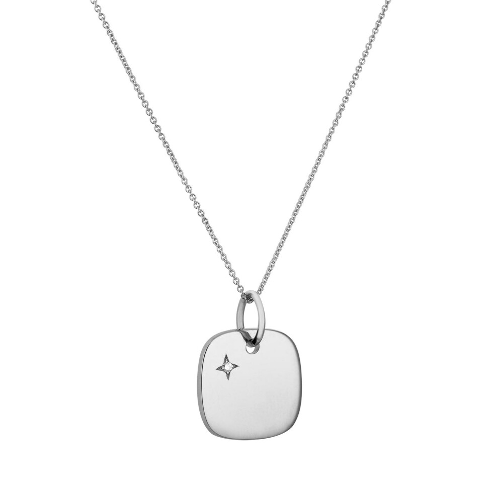 Arthus Bertrand Ma Petite Etoile Pendant - coussin - 14 mm white gold and diamonds