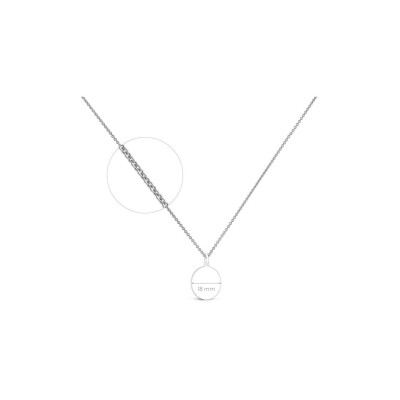Chaine forçat rond Arthus Bertrand en or blanc