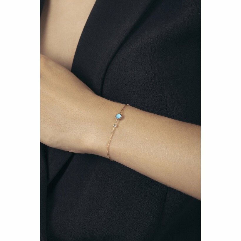 Piaget Possession chain bracelet, rose gold, turquoise, diamond