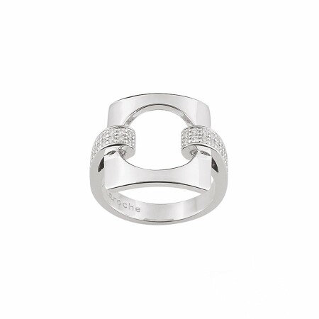 Bague Guy Laroche en argent rhodié et oxydes de zirconium