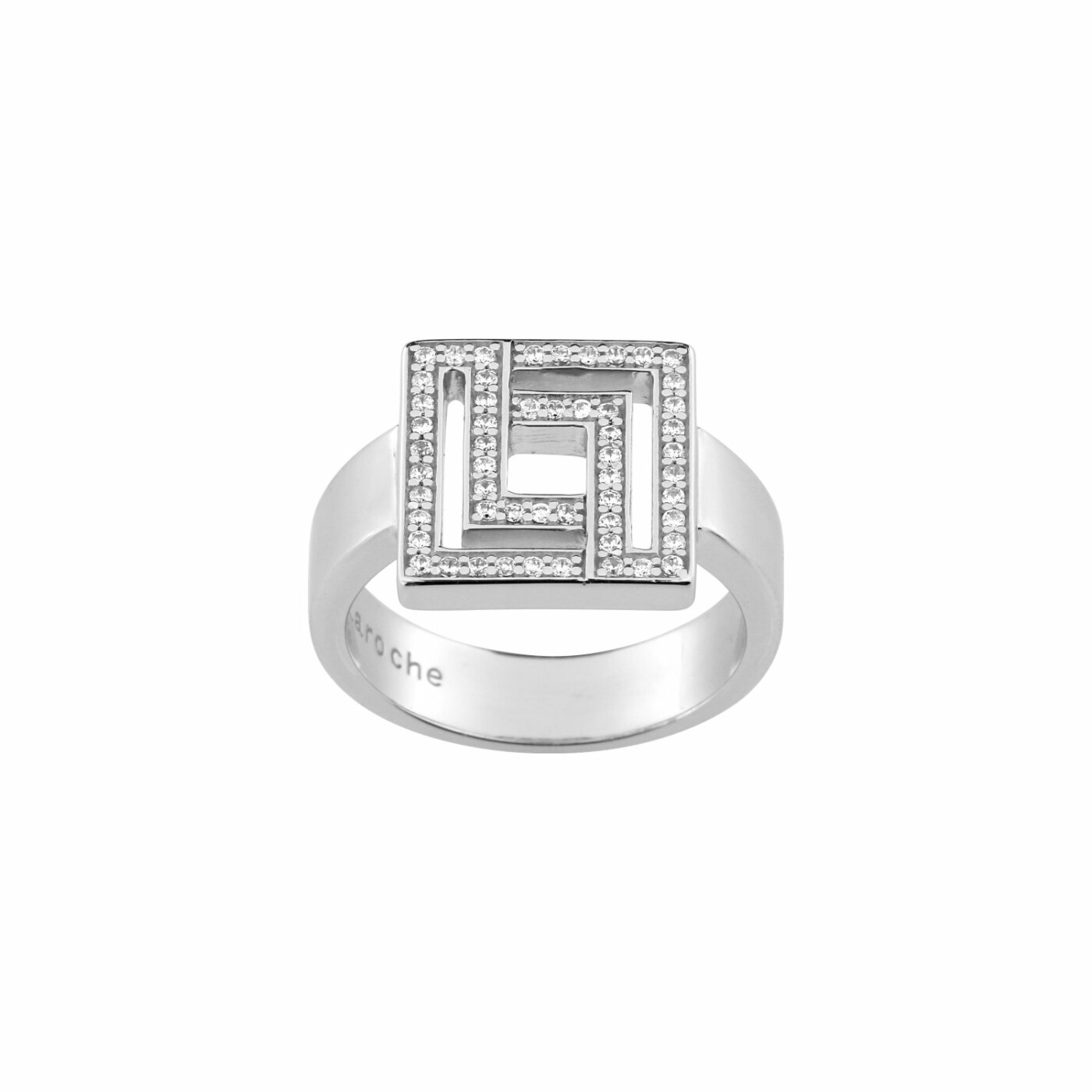 Bague Guy Laroche en argent rhodié et oxydes de zirconium