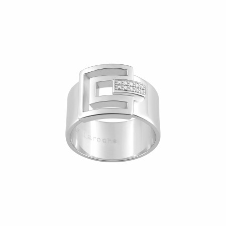 Bague Guy Laroche en argent rhodié et oxydes de zirconium