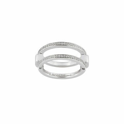 Bague Guy Laroche en argent et oxyde de zirconium