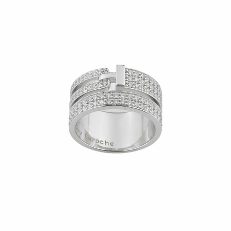 Bague Guy Laroche en argent et oxyde de zirconium