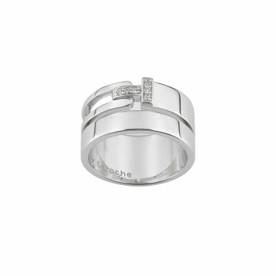 Bague Guy Laroche en argent et oxyde de zirconium