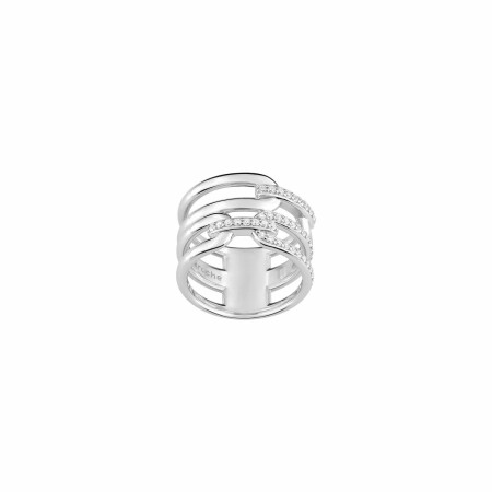 Bague Guy Laroche en argent et oxydes de zirconium