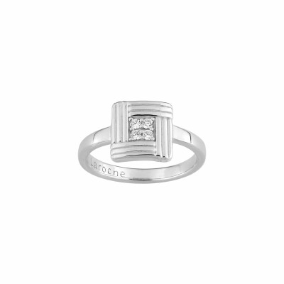 Bague Guy Laroche en argent et oxydes de zirconium