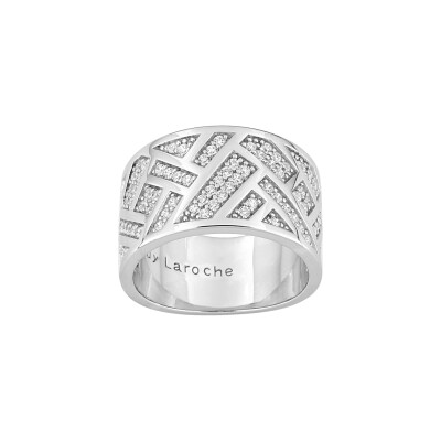 Bague Guy Laroche en argent et oxydes de zirconium