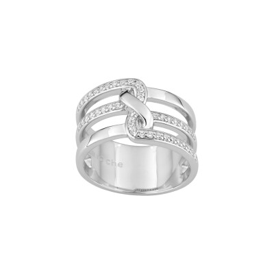 Bague Guy Laroche en argent et oxydes de zirconium