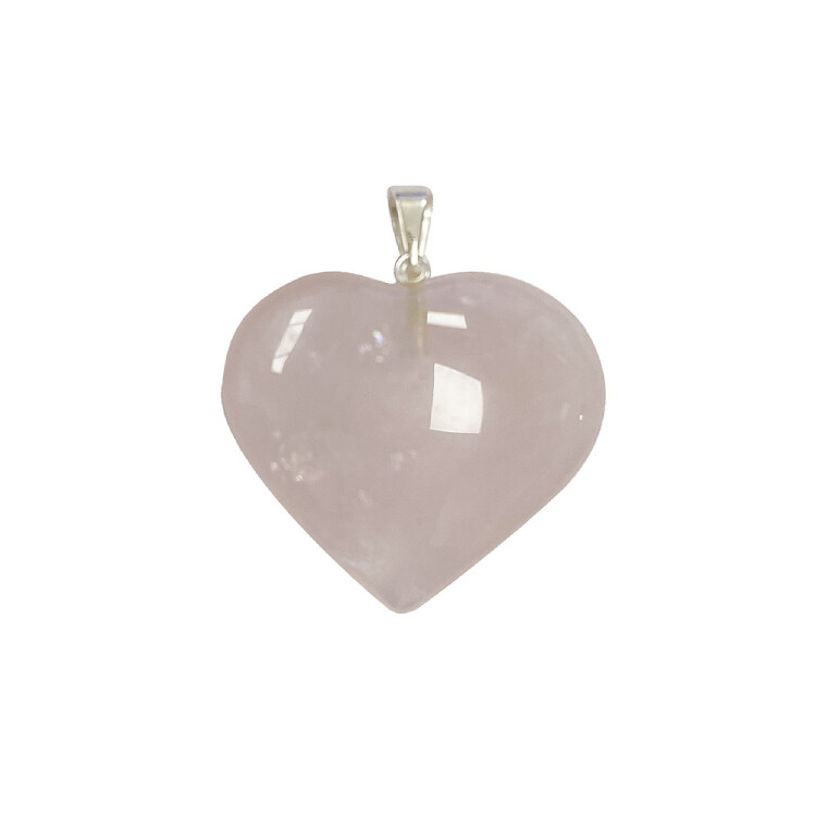 Pendentif cœur Minerama en quartz rose