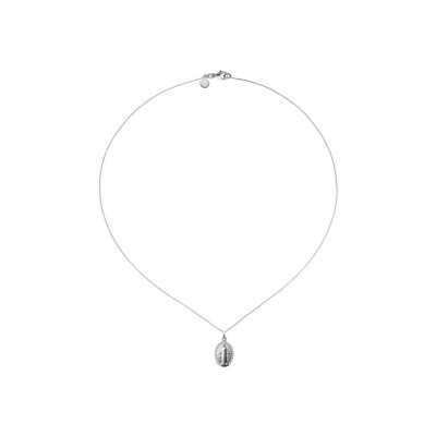 Médaille Arthus Bertrand Les Miraculeuses en or blanc et diamant, 15 mm