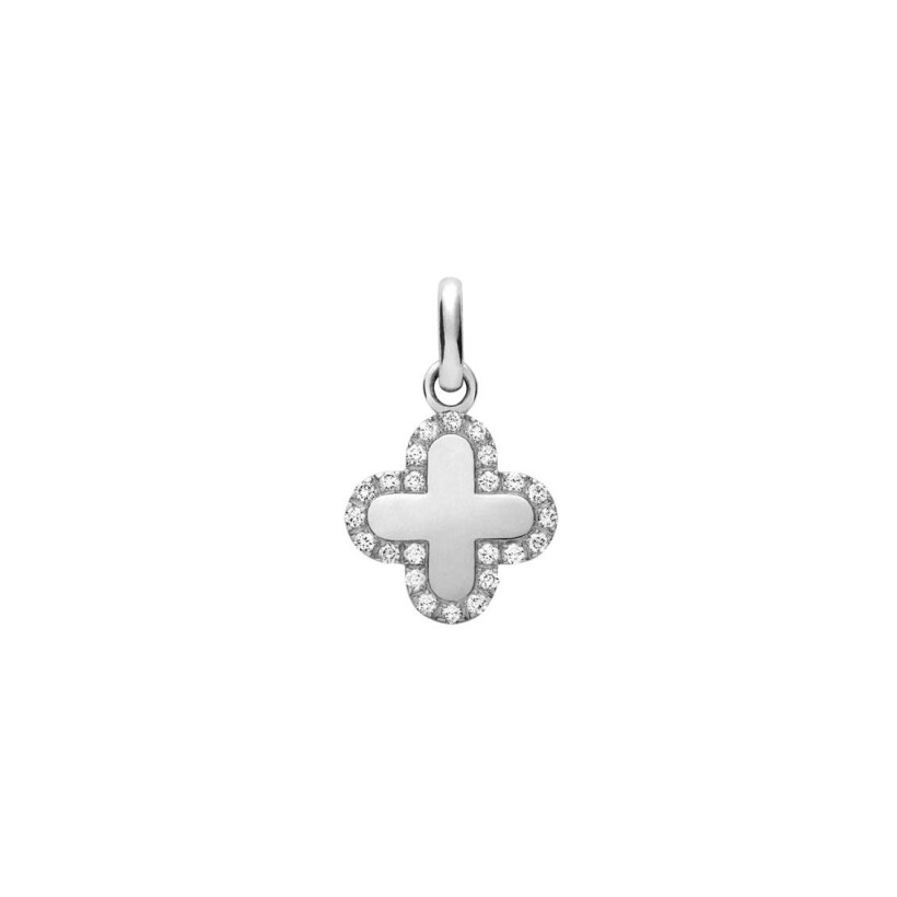 Arthus Bertrand Cross Clover medal, white gold and diamonds