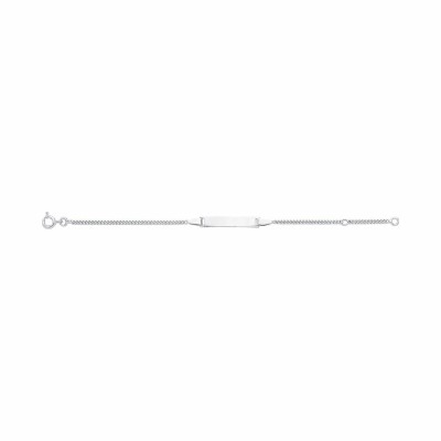 Gourmette en or blanc, 14cm