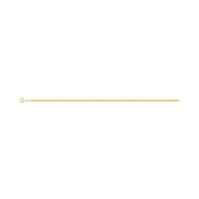 Chaîne maille gourmette diamantée en or jaune