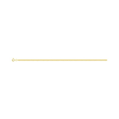 Chaîne maille gourmette diamantée en or jaune