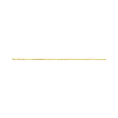Chaîne gourmette diamantée en or jaune, 50cm
