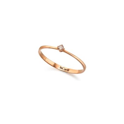 Bague LECARRÉ en or rose et diamants bruns