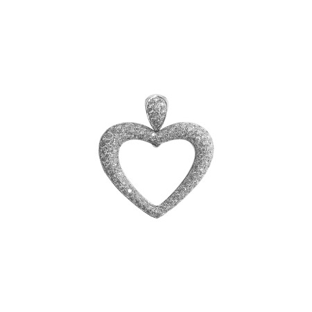 Pendentif Isabelle Barrier en or blanc serti de diamants naturels