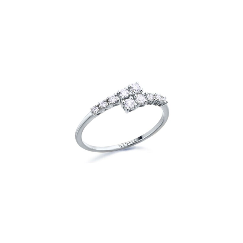 Bague LECARRÉ en or blanc et diamants