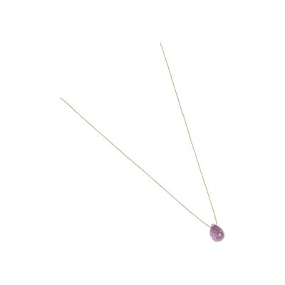 Collier Une A Une Goutte en laiton doré et amétrine