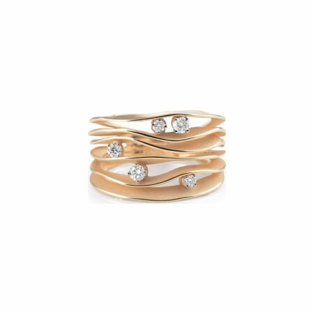 Bague Annamaria Cammilli Dune en or orange apricot et diamants