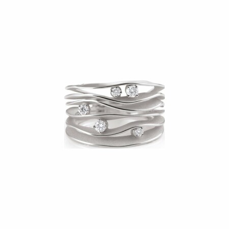 Bague Annamaria Cammilli Dune en or blanc White Ice et diamants