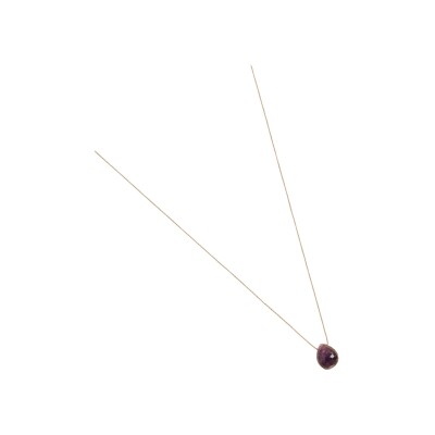 Collier Une A Une Goutte en laiton doré et améthyste