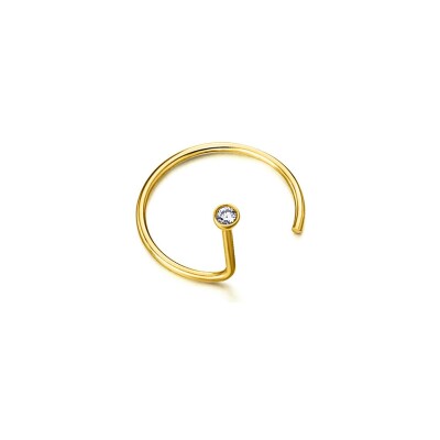 Boucles d'oreilles LECARRÉ en or jaune et diamants