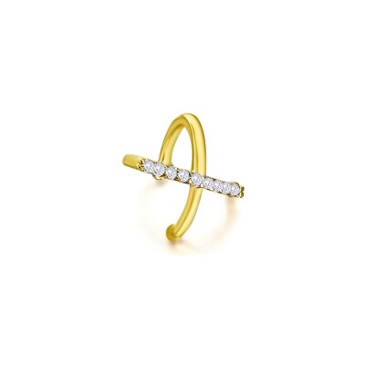 Boucles d'oreilles LECARRÉ en or jaune et diamants