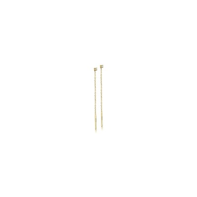Boucles d'oreilles LECARRÉ en or jaune et diamants
