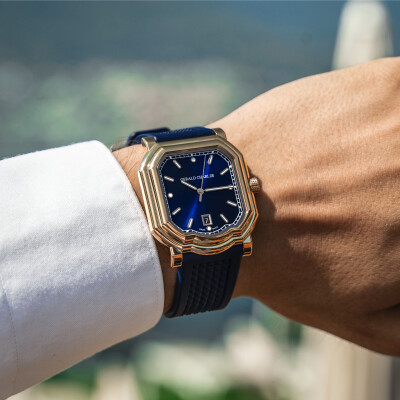 Gerald Charles Maestro 2.0 Ultra-Thin in Rose Gold and Royal Blue watch