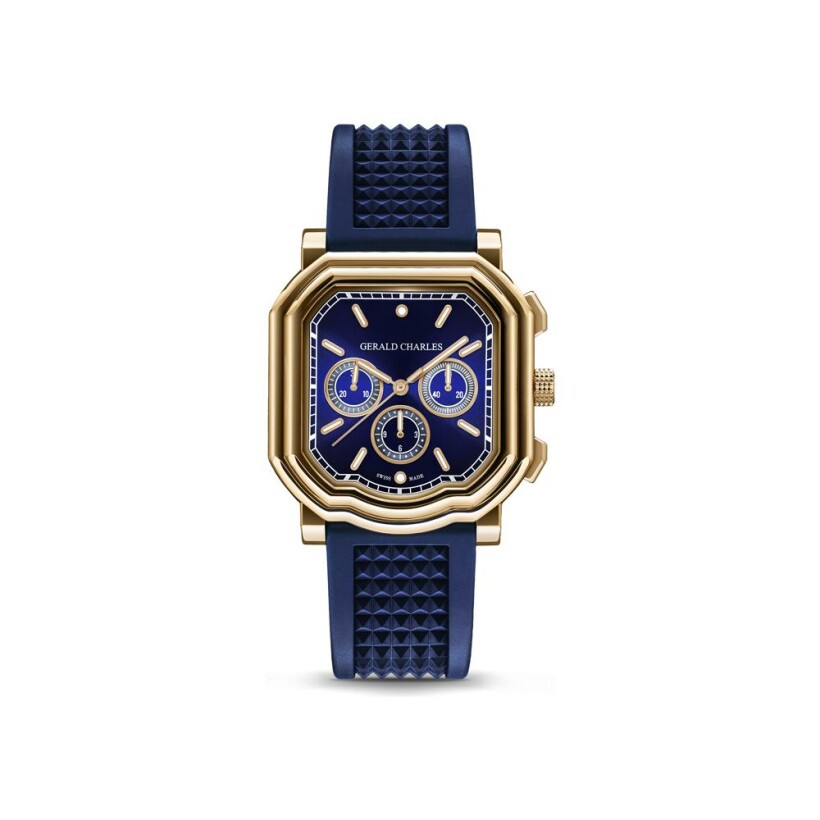 Montre Gerald Charles Maestro 3.0 Chronograph in Rose Gold and Royal Blue