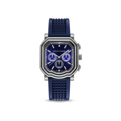 Montre Gerald Charles Maestro 3.0 Chronograph in Titanium and Royal Blue